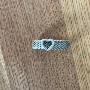 Tiffany & Co Stainless Steel Mesh Ring - Size 7